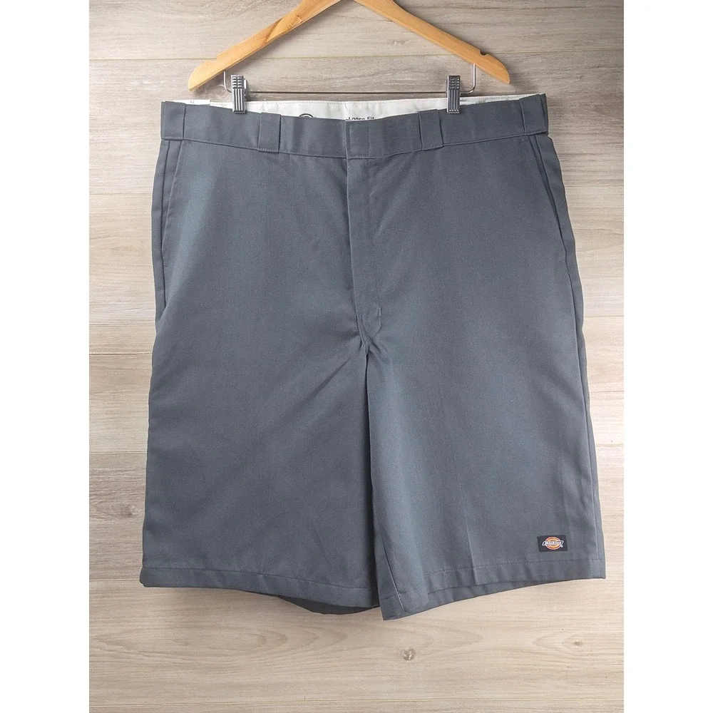 Dickies Twill Work Shorts Mens 42 Charcoal Grey NEW Loose Fit 13in Inseam